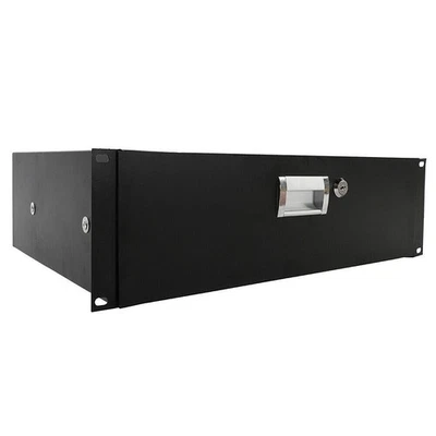 19" 3U Steel Plate DJ Drawer Equipment Cabinet Rack Case with Keys - Image 1 of 4