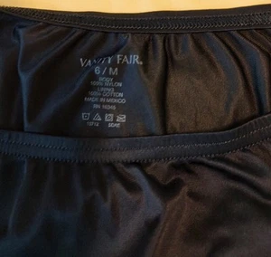 VINTAGE VANITY FAIR NYLON PANTIES BLACK VERY SHEER SILKY PANTIES - Picture 1 of 7