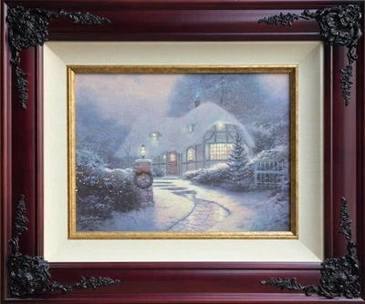Thomas Kinkade The Christmas Cottage 12x16 S/N Oil on Canvas - Image 1 of 4