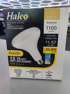 HALCO 13BR40-FL-LED-830-D-E BR40 Flood 13W 3000K Dimmable +80 CRI 1100 Lumen - Picture 1 of 4