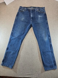 Men’s Wrangler Denim Jeans Size 40x34 Wide Leg Baggy Cowboy Western Workwear - Picture 1 of 8