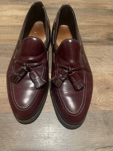 Allen Edmonds Grayson Dress Shoes Men's Burgundy Tassle Loafer - US 9 - Picture 1 of 8