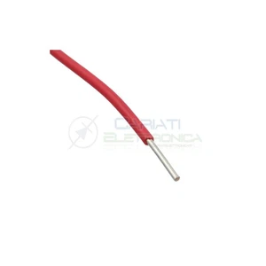 2 Meter Eindrahtkabel Eindrähig starr AWG22 0,6mm mit Mantel Rot Rot - Bild 1 von 1