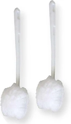 Marca Amazon | Fregona de inodoro Ring King para limpieza profunda | Paquete de 2 largas blancas  Foto 1 de 4