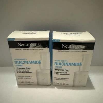 Two Neutrogena Hydro Boost Hyaluronic Acid + 10% Niacinamide Face Serum Two Pack - Image 1 of 2