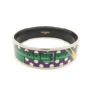 HERMES Email GM Bangle Bracelet Purple Yellow Red Authentic Used F/S - Picture 1 of 9