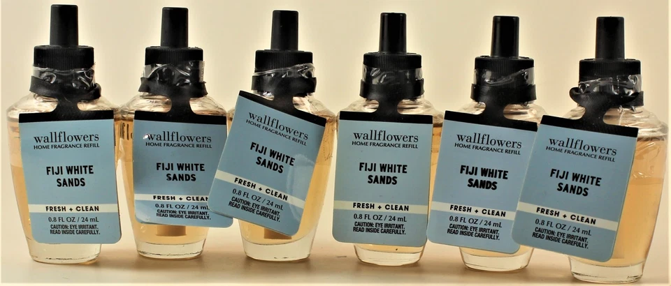 CANTIDAD 6 recambios de aceite fragancia para el hogar Bath & Body Works FIJI ARENA BLANCA Wallflowers Foto 1 de 1