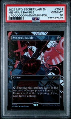 💎 PSA 10 GEM MINT POP 1 | MTG Secret Lair FOIL Mishra’s Bauble #2041 VROOOOOOMM - Image 1 of 2