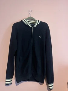 Pull Fred Perry noir taille M en superbe état - Imagen 1 de 4