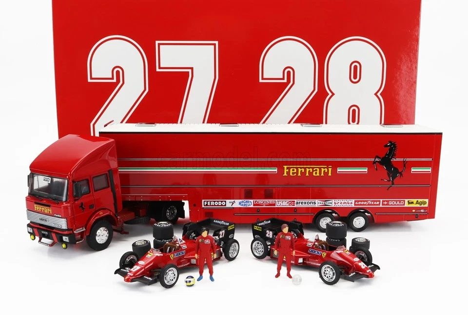 MODELLINO AUTO STATICO BRUMM IVECO FIAT 190 TRUCK CAR TRANSPORTER MONACO GP 1984 - Immagine 1 di 4