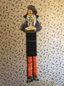 1970s Witch Vintage Halloween Die Cut Decoration double sided - Picture 1 of 7