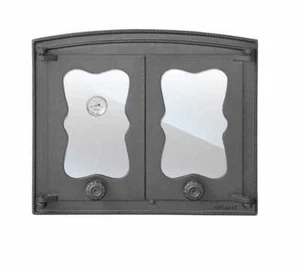 Gusseisen Pizzaofentür mit Glas und Therm. | Brotbackofentüren | 440x380 | - Bild 1 von 7