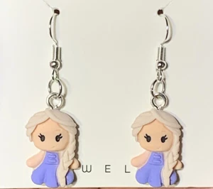 Elsa From Frozen Silver Drop Dangle Earrings!! - Picture 1 of 6