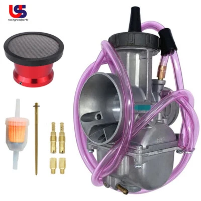 PWK38 Carburetor & Air Filter for Yamaha YZ250 YZ465 1978-2002 KTM 125 200 250 - Image 1 of 4