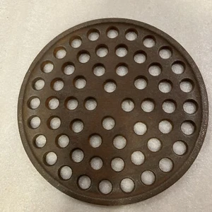 VINTAGE CAST IRON FLAT FLOOR DRAIN COVER 8 5/8 X 3/8 Thick - Picture 1 of 9