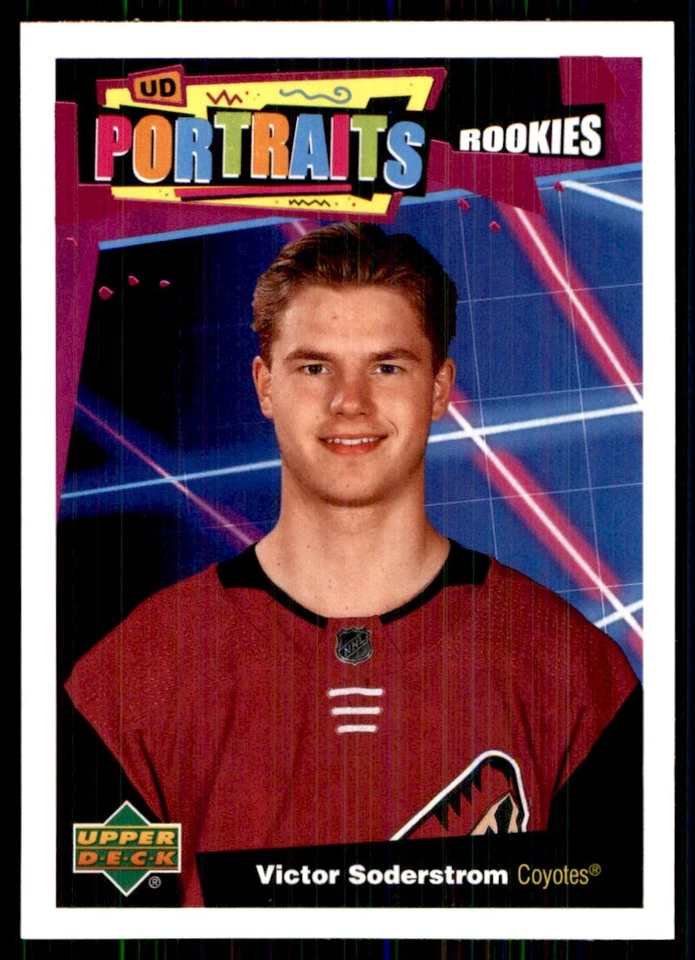 2020-21 Upper Deck UD Portraits Victor Soderstrom Arizona Coyotes #P-60 - Image 1 of 2