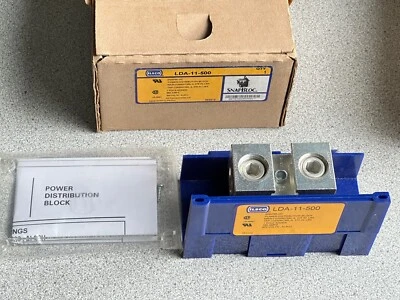 NEW ILSCO LDA-11-500 Power Distribution Block kit 1P 500mcm-4awg - Image 1 of 4