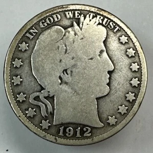 1912 Barber Half Dollar G - Picture 1 of 2
