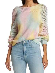 LoveShackFancy Rosie Jumper Sweater pastel rainbow ombre XS fits to M, RRP $390 - Picture 1 of 13