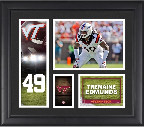 Tremaine Edmunds Virginia Tech Hokies Framed 15" x 17" Player Collage Cover