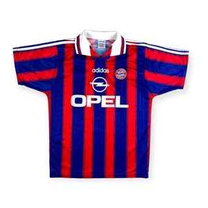 Adidas VTG Opel Soccer Jersey Striped Factory Team Autograph Back S - Picture 1 of 17