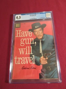1958 1st ISSUE  " HAVE GUN WILL TRAVEL " DELL TV COMIC BOOK CGC GRADED - Picture 1 of 9