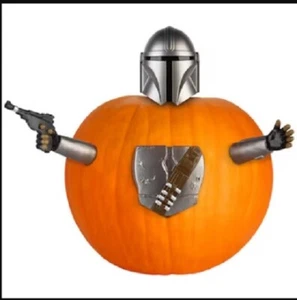 Halloween Disney Star Wars Mandaloriano Calabaza Decoración Push In Kit 4 Piezas - Imagen 1 de 3