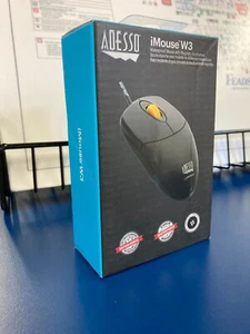 Adesso iMouse W3 Wired USB Optical Waterproof Antimicrobial Mouse - Picture 1 of 4