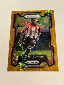 2023-24 PANINI PRIZM EPL SHANDON BAPTISTE #147 ORANGE DISCO ROOKIE BRENTFORD SP - Picture 1 of 2