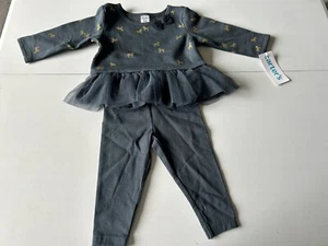  Carters Baby Girl 2 Piece Horse Outfit Size 9 M New - Picture 1 of 5