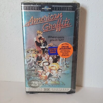 American Graffiti VHS 25th Anniversary Special Edition Clamshell SEALED With CD - Image 1 of 4