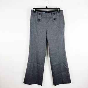 Antonio Melani Dress Pants Womens Size 10 Gray Wide Leg Zip Back Lined Slacks - Picture 1 of 19