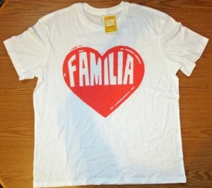 NEW Latino Heritage Month Adult Familia Short Sleeve T-Shirt White Size Large - Picture 1 of 4