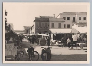 Cattolica Provinz Rimini Italien 1954 - Marktplatz - Altes Foto - Bild 1 von 2