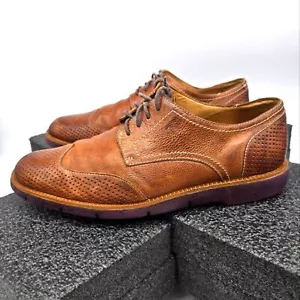 Donald J Pliner Schuhe Herren 10M Braun Edd Perforiertes Leder Oxford - Bild 1 von 9