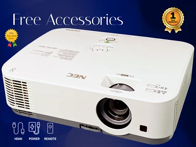 NEC ME331X 3LCD Projector Refurbished 3300 ANSI HD HDMI Remote 1 YEAR WARRANTY - Image 1 of 4