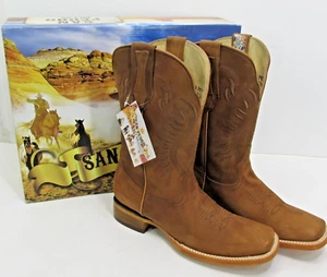 San Pedro Botas Square toe Western boots - Men's size 10 US (8 MEX) - Picture 1 of 18