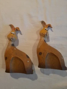 2 hübsche Hasen / Osterhasen / Osterdekoration ( ca. 16,5 cm hoch) - Bild 1 von 4
