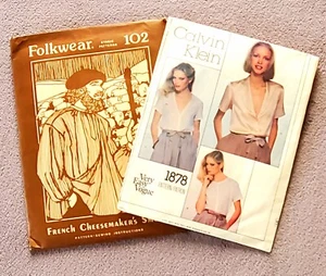 Two Sewing Patterns - Very Easy Vogue CK 1878, Folkwear Ethnic Patterns 102 - Picture 1 of 4