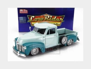 1:24 WELLY Chevrolet 3100 Pick-Up Low Rider 1953 2 Tone Green WE22087LRW-GRN Mod - Picture 1 of 2
