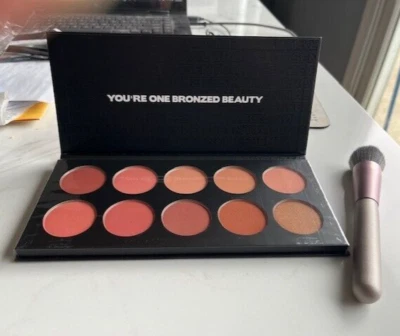 BH Cosmetics Essential 10 Color Bronzer/Blush  Contour  Palette w/Brush NEW - Image 1 of 4