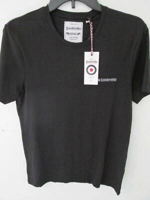 LAMBRETTA Crew Neck T Shirt Short Sleeve Large Black NEW - Image 1 of 4