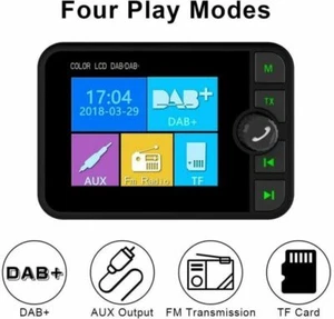 DAB DAB+ Digital Radio Adapter 2.4" In Car LCD FM Transmitter Magnetic USB MP3 - Picture 1 of 11