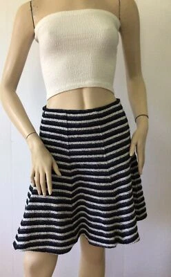 THEORY Navy & White Striped Summer Skirt (Size S) - Image 1 of 4