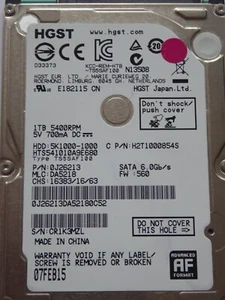 HGST HTS541010A9E680 MLC: DA5218 P/N: 0J26213 - 07FEB15 - 1TB - Bild 1 von 1