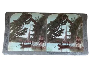 Stereographic Slide Underwood & Underwood Kumamoto gardens Japan Rare - Picture 1 of 4