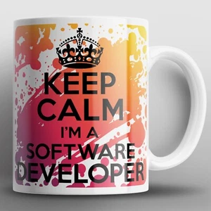 Keep Calm I'm A Software Developer Tasse Tassen Computer Programmierer Codierung Coder - Bild 1 von 2