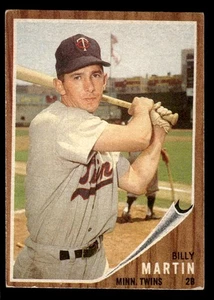 1962 Topps #208 Billy Martin - VG-VGEX *TedsCardShack* - Picture 1 of 2