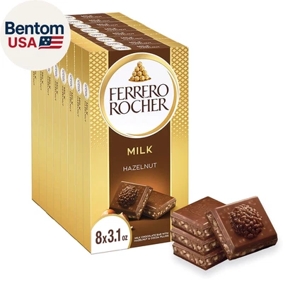 Premium Chocolate, Milk Chocolate Bar Hazelnut & Cocoa Filling, Great for Sharin - Image 1 of 4