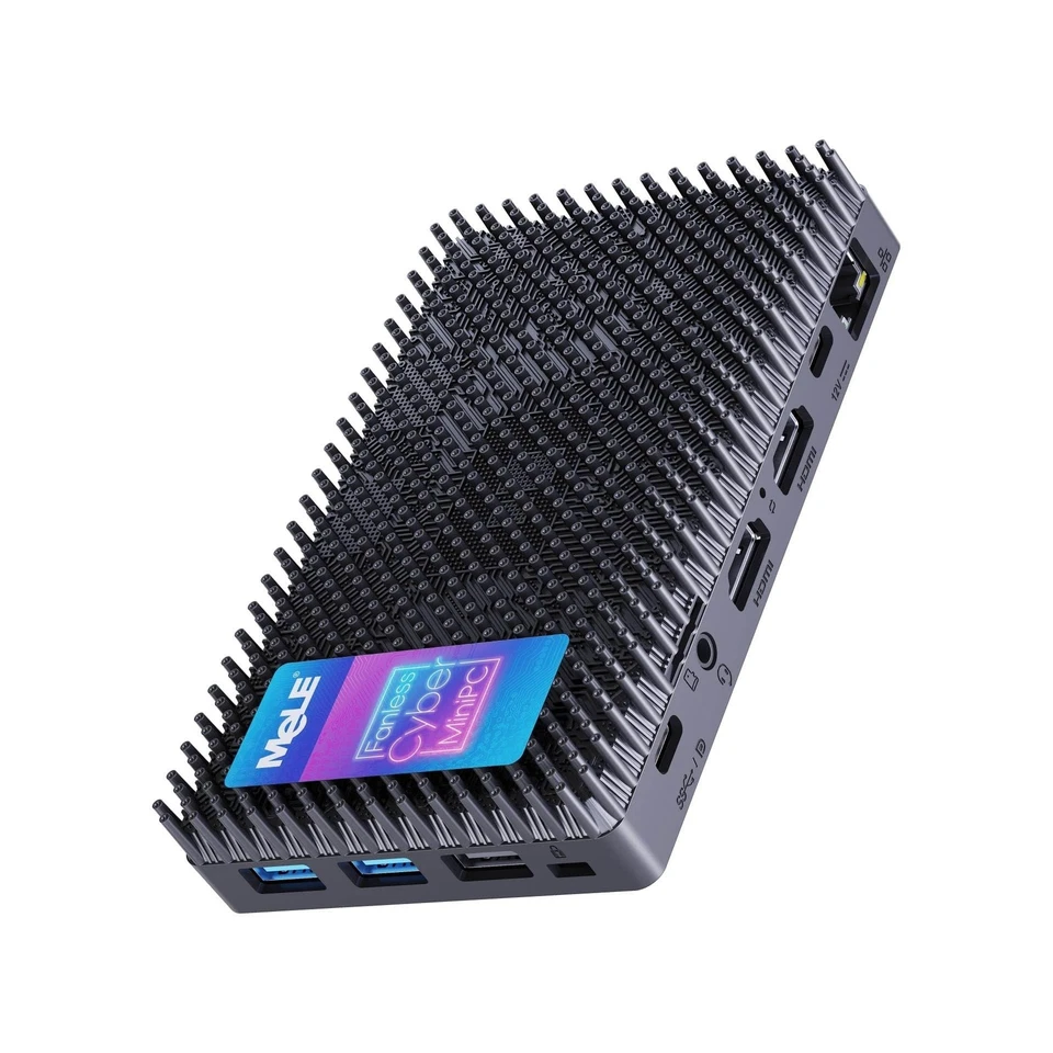 MeLE Fanless Mini PC N150 16GB RAM LPDDR5 512GB SSD,Win11 Pro Small Micro Des... - Image 1 of 4